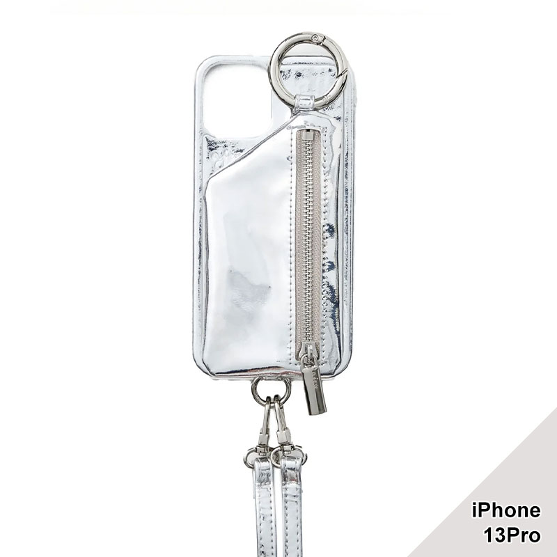 【iPhone13Pro 対応】HOLIDAY GLOW CADENAS ZIPPHONE CASE -SLIVER-