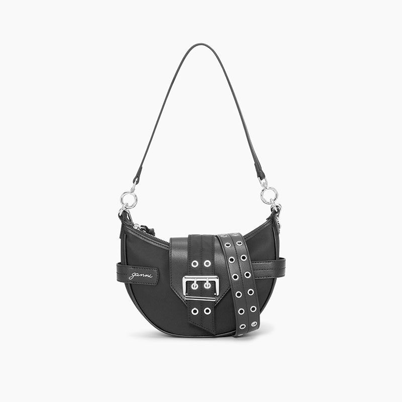 LUCKY BAG SMALL CROSSBODY NYLON -BLACK-