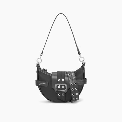 LUCKY BAG SMALL CROSSBODY NYLON -BLACK-