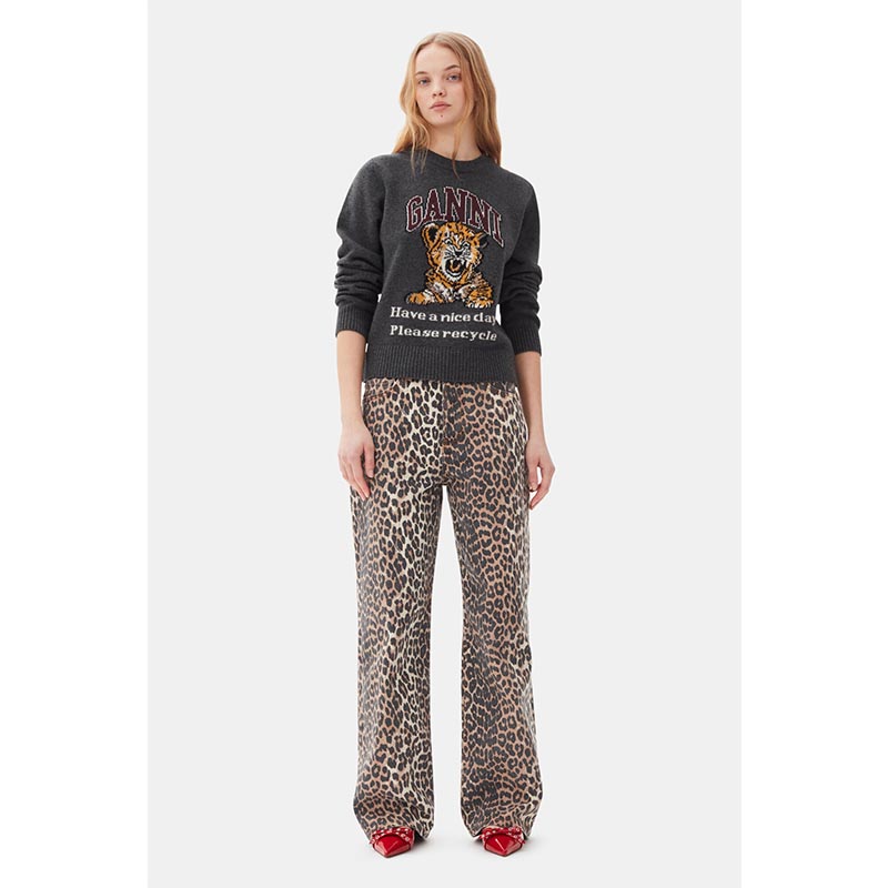 PRINT DENIM LZEY -LEOPARD-