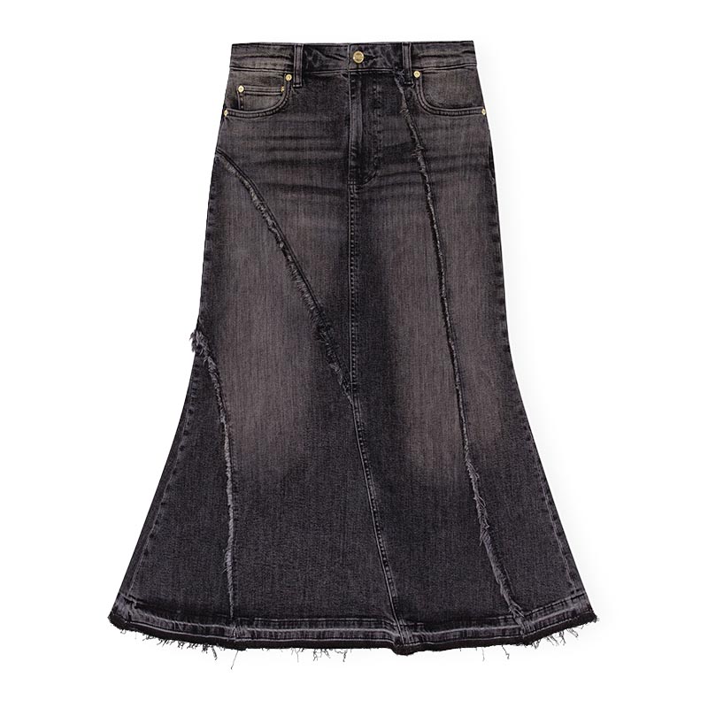 TINT EDGE DENIM LONG SK -BLACK-