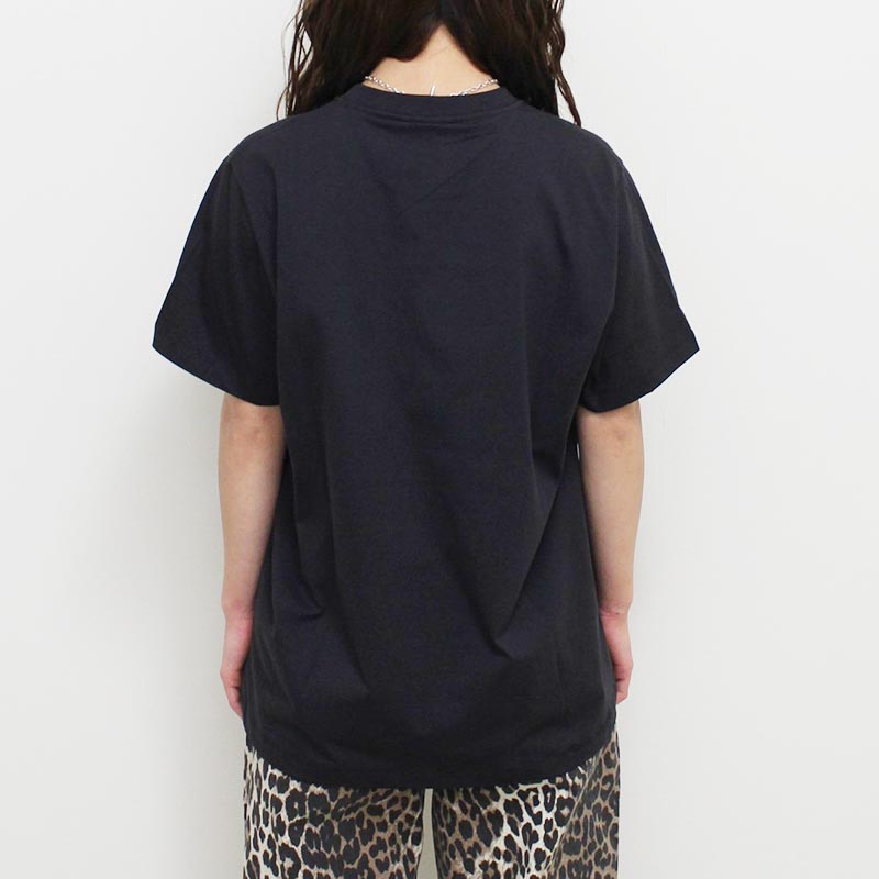 BASIC JERSEY MOONLIGHT RELAXED TEE -BLACK-