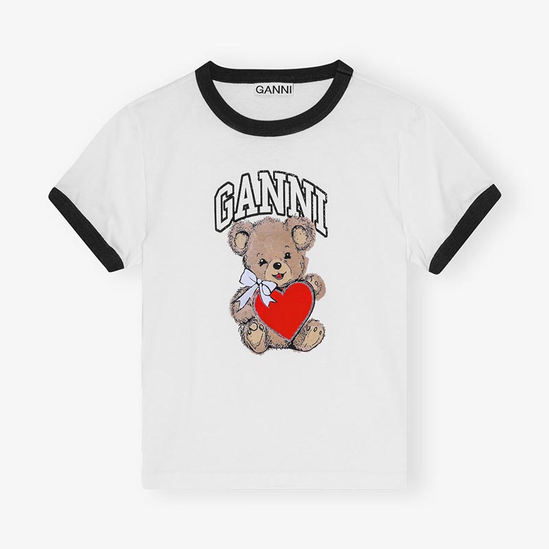 BASIC JERSEY BEAR SMALL TEE -WHITE-