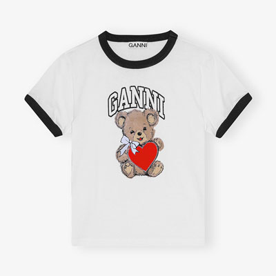 BASIC JERSEY BEAR SMALL TEE -WHITE-