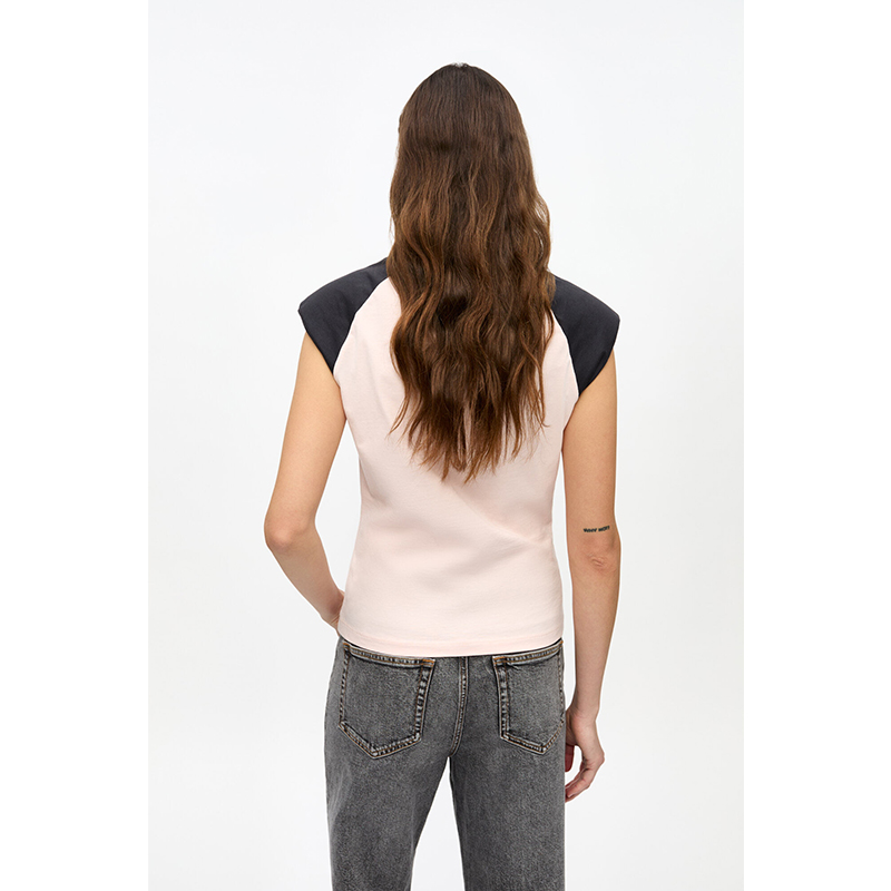 BASIC JERSEY BUNNY RAGLAN T-SHIRT -PINK-