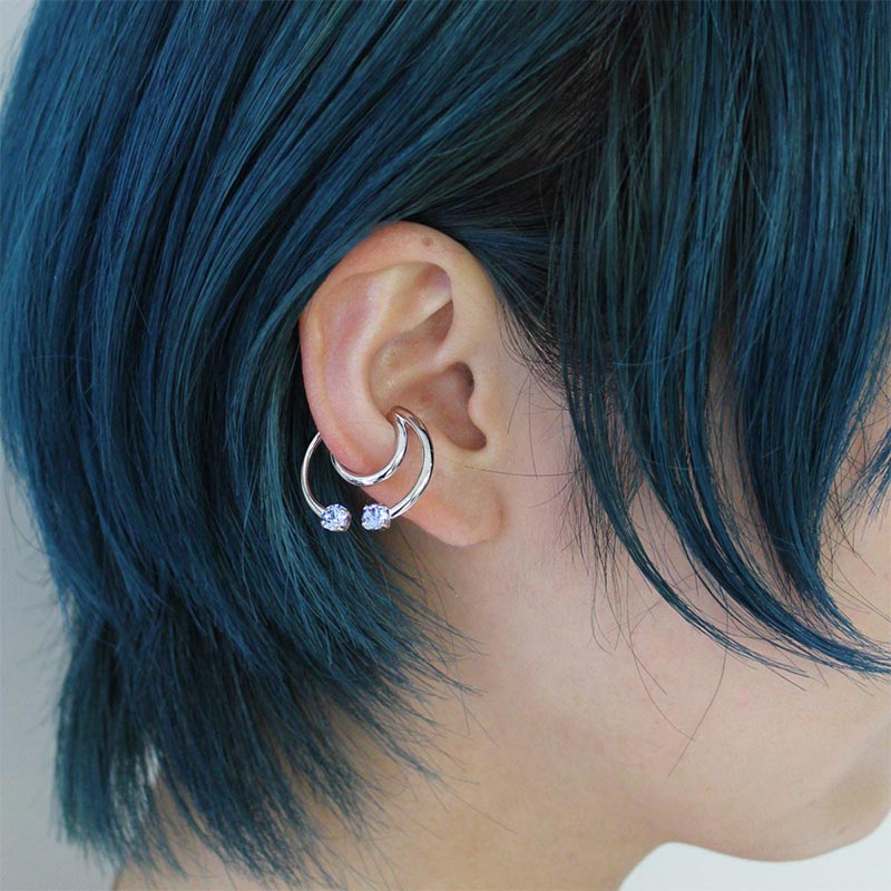 HEATHER EAR CUFF -BLUE-