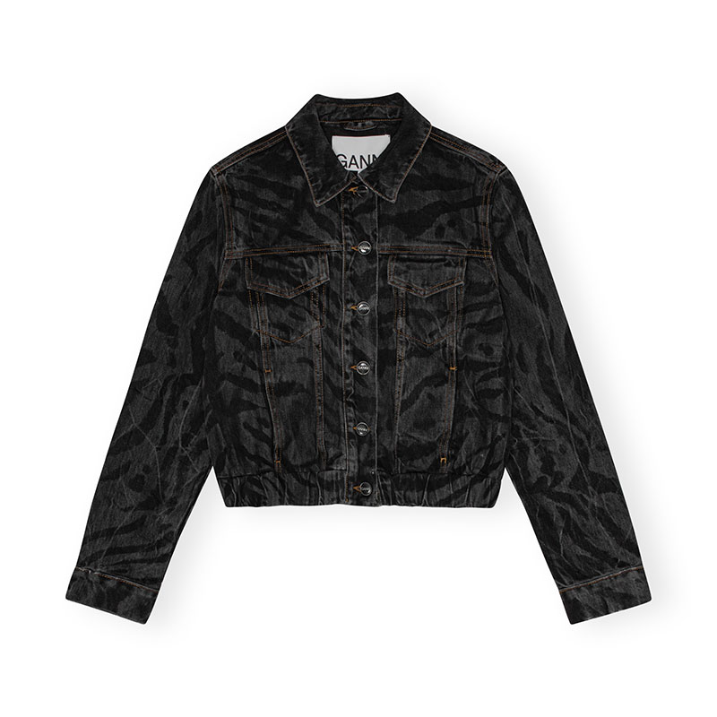 LAZER DENIM BOMBER JKT -BLACK-