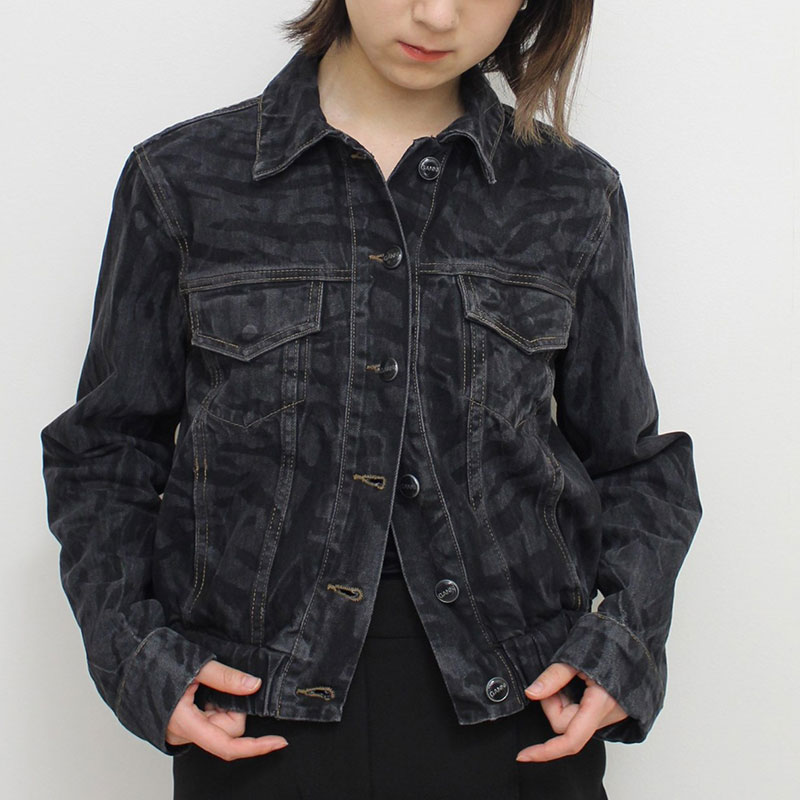 LAZER DENIM BOMBER JKT -BLACK-