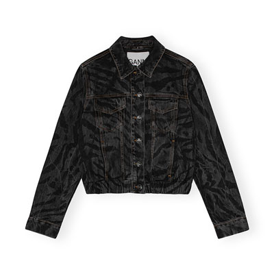 LAZER DENIM BOMBER JKT -BLACK-