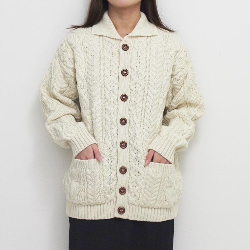 SS1175 CHUNKY COLLAR CARDIGAN PULLOVER -2.COLOR-