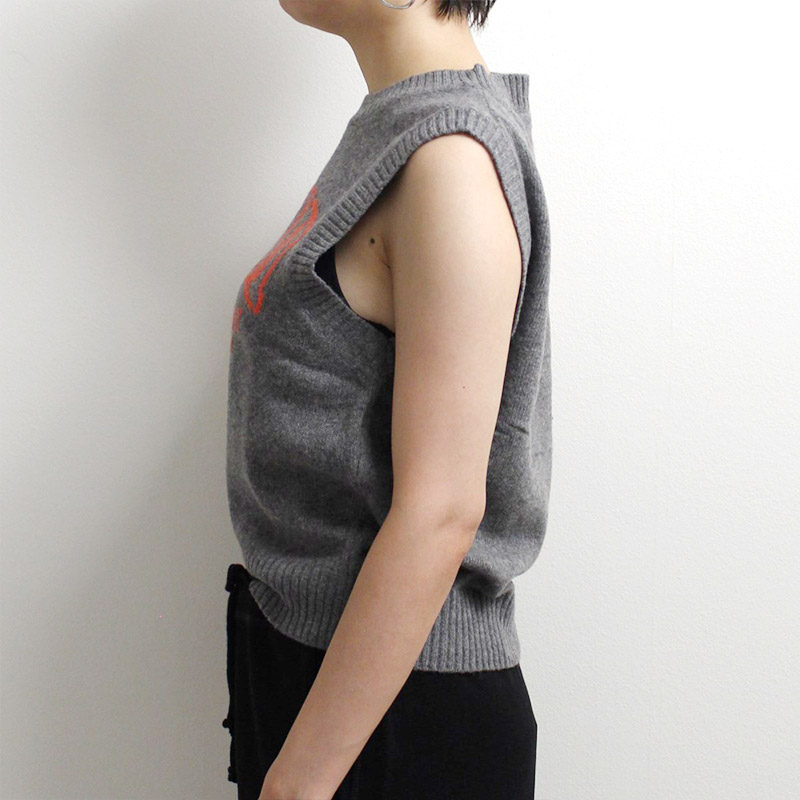 GRAPHIC VEST -GRAY- | IN ONLINE STORE