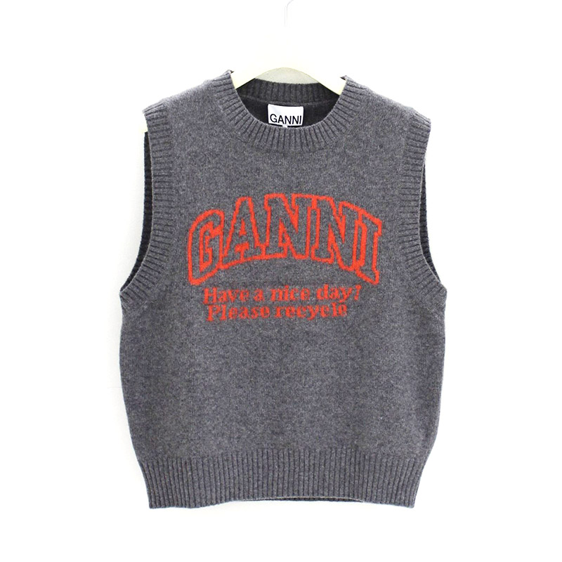 GRAPHIC VEST -GRAY- | IN ONLINE STORE