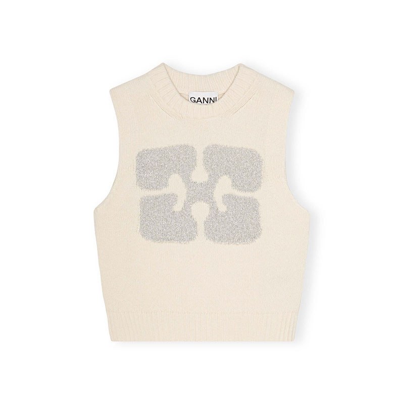 GRAPHIC WOOL MIX VEST -2.COLOR-