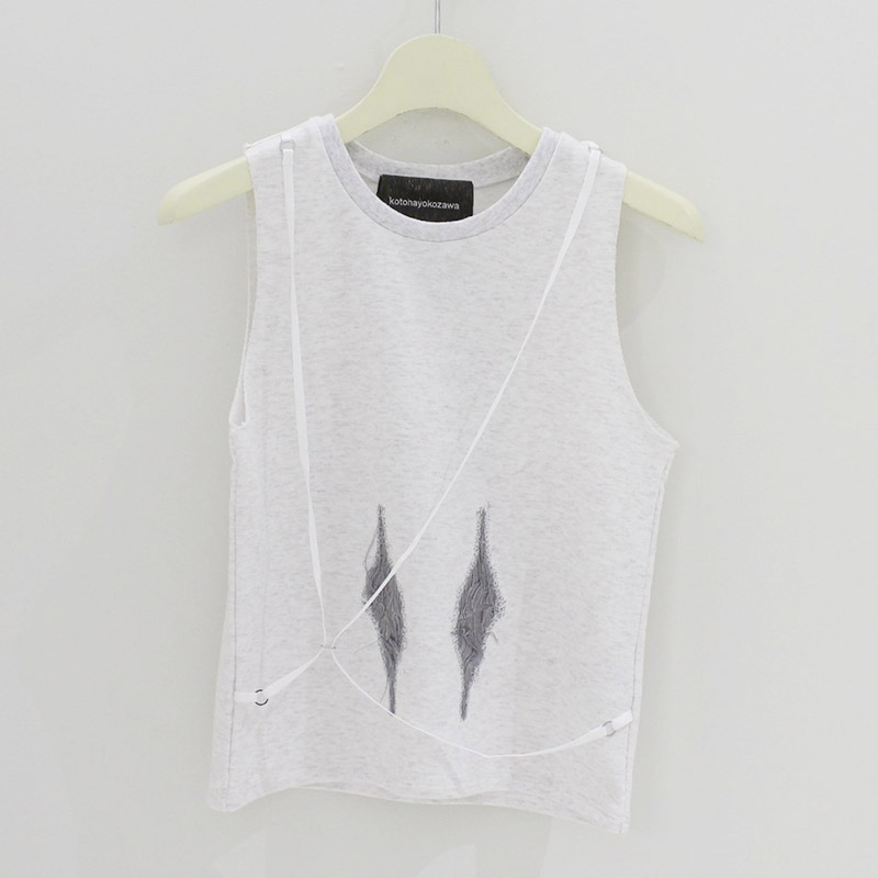 TORN TANK TOP -3.COLOR-(IVORY)