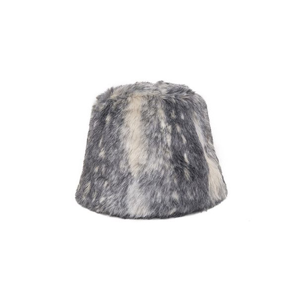 FUR LAMPSHADE HAT -GRAY- | IN ONLINE STORE