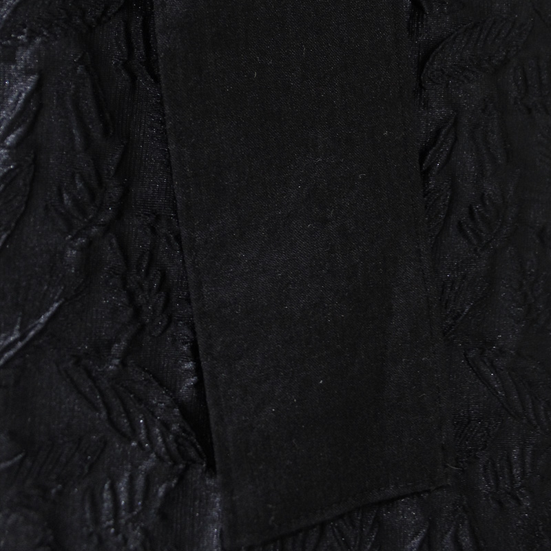 BOTANICAL EMBOSS DRESS -BLACK-