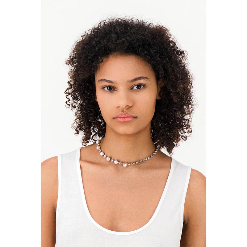 MORIAH1 NECKLACE -SILVER-