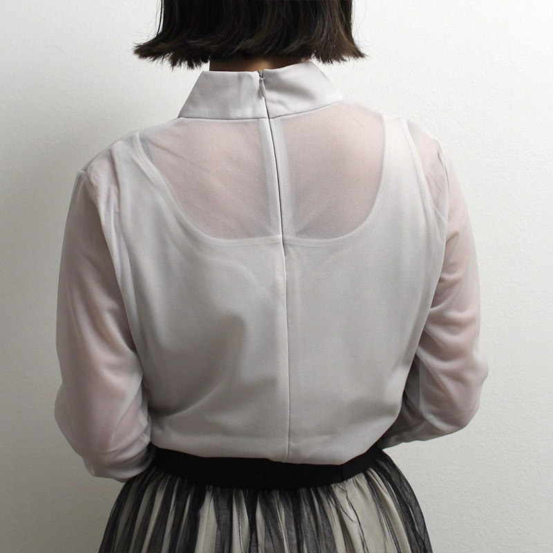 SHEER LAYERED TOP -IVORY- | IN ONLINE STORE