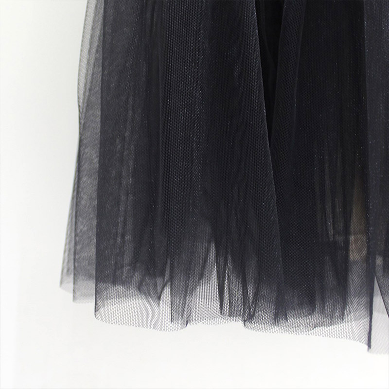 LEAF VEIN TULLE SK -BLACK- | IN ONLINE STORE