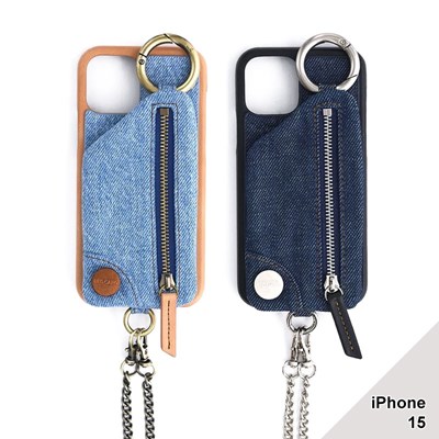 【iPhone15 対応】AJEW DENIM CASE SHOULDER -2.COLOR-