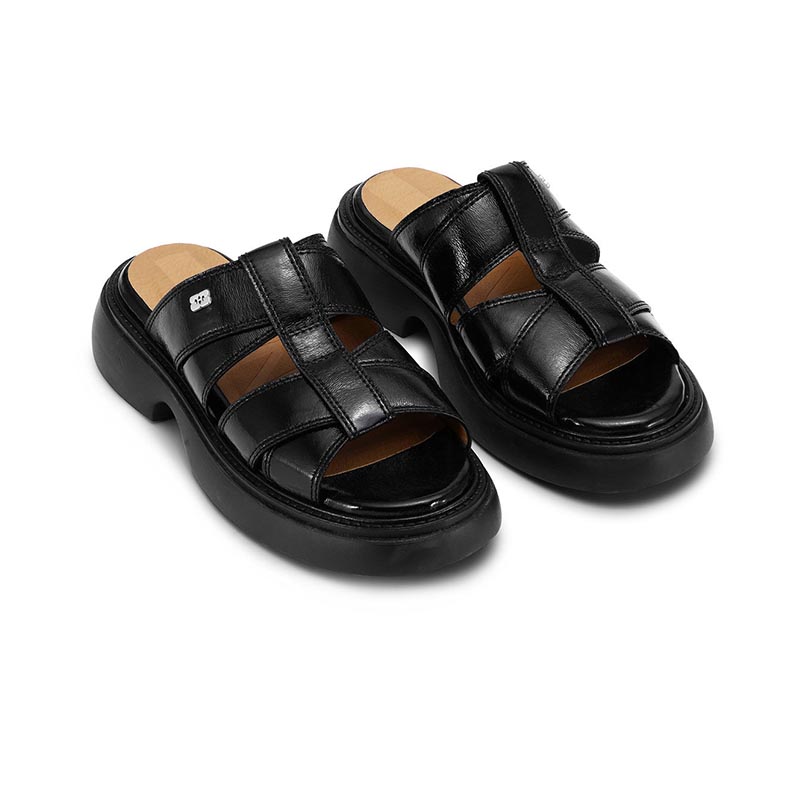 EVERYDAY MULE SANDAL NAPLACK -BLACK-