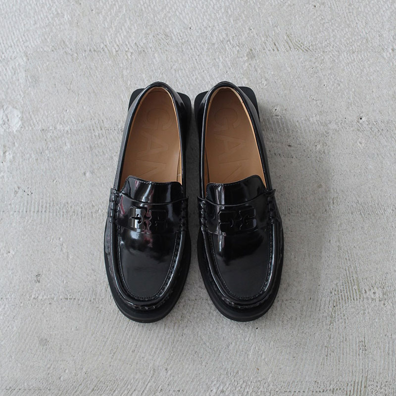 BUTTERFLY LOGO MOCCASIN -BLACK-