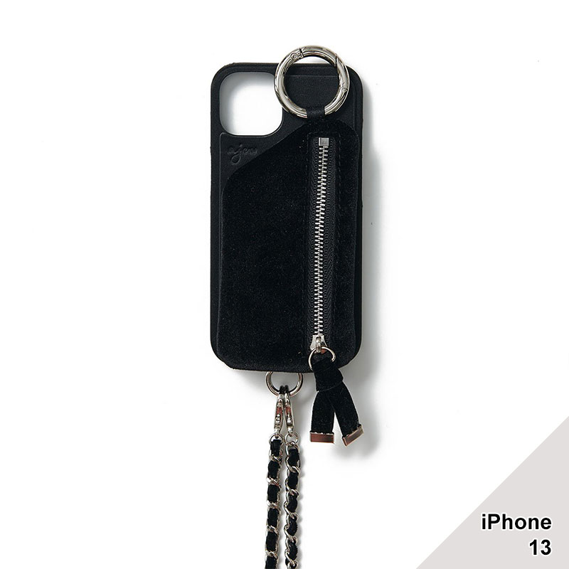 【iPhone13 対応】SATIN DRESS CASE -4.COLOR-(ブラック)