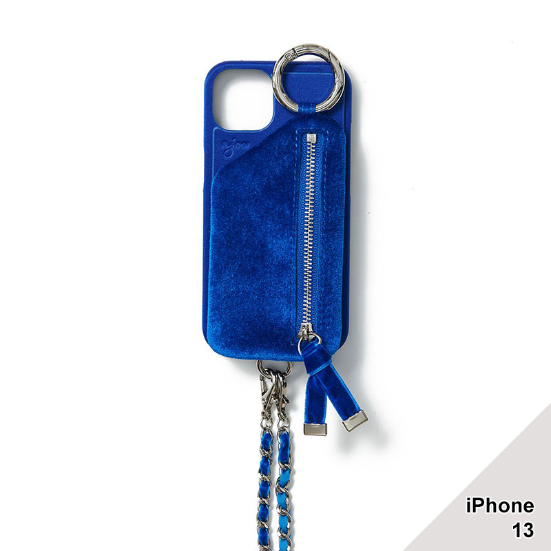 【iPhone13 対応】SATIN DRESS CASE -4.COLOR-(ブルー)
