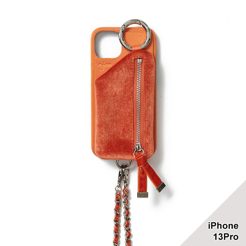 【iPhone13Pro 対応】SATIN DRESS CASE -4.COLOR-(オレンジ)