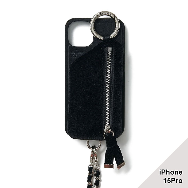 【iPhone15Pro 対応】SATIN DRESS CASE -5.COLOR-(BLACK)