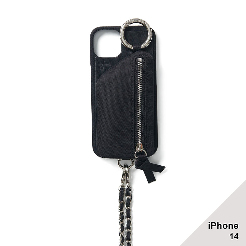 【iPhone14 対応】SATIN DRESS CASE NYLON -4.COLOR-(BLACK)