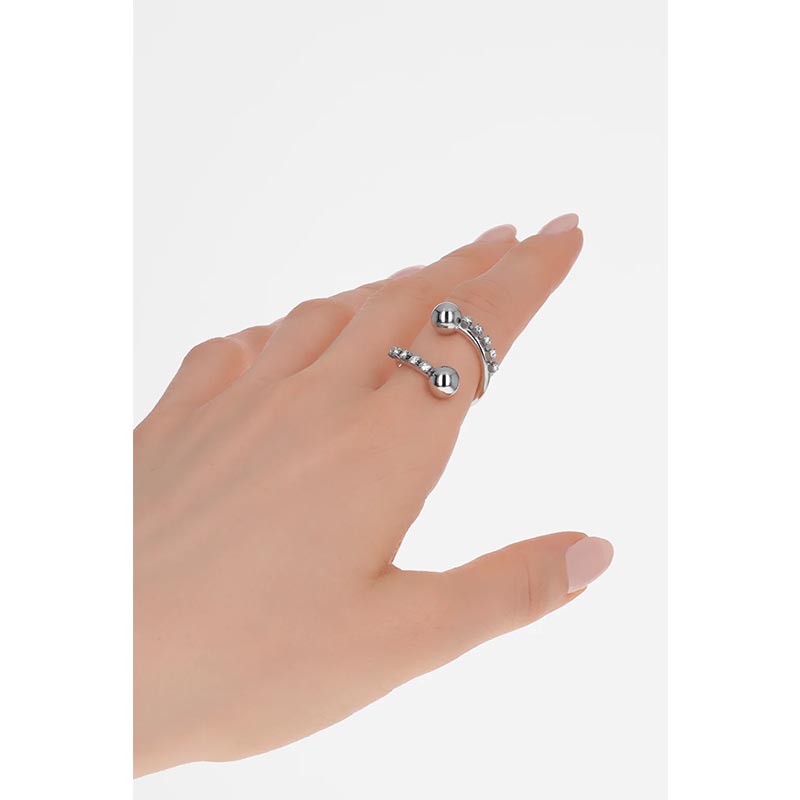 SELMA CRYSTAL RING -SILVER-