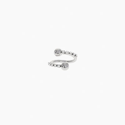 SELMA CRYSTAL RING -SILVER-