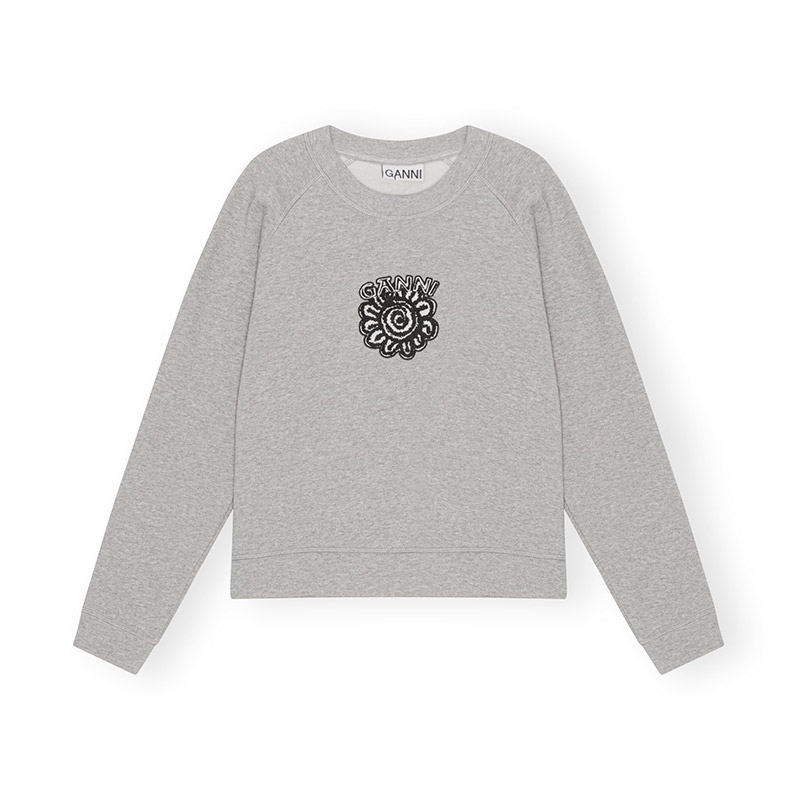 ISOLI RAGLAN SOLID SWEATSHIRT -GRAY- | IN ONLINE STORE