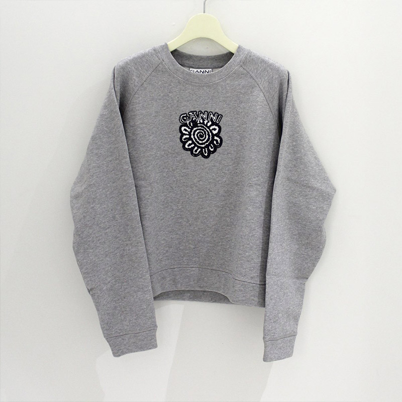 ISOLI RAGLAN SOLID SWEATSHIRT -GRAY- | IN ONLINE STORE