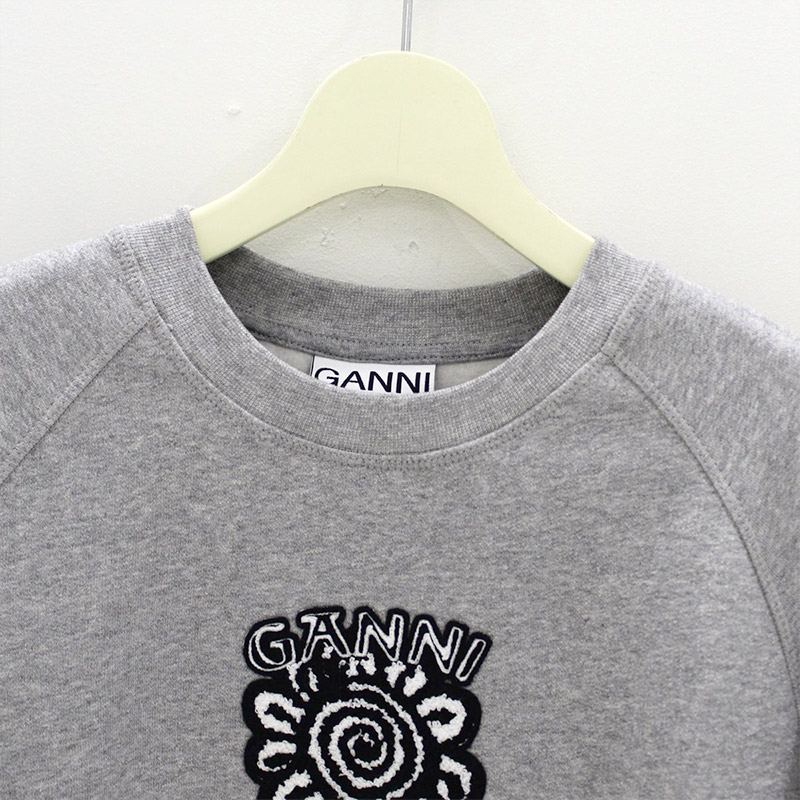 ISOLI RAGLAN SOLID SWEATSHIRT -GRAY- | IN ONLINE STORE