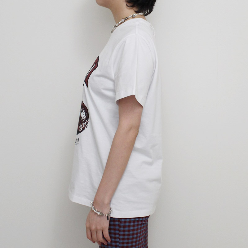 BASIC JERSEY CHERRY RELAXED T-SHIRT -WHITE- | IN ONLINE STORE