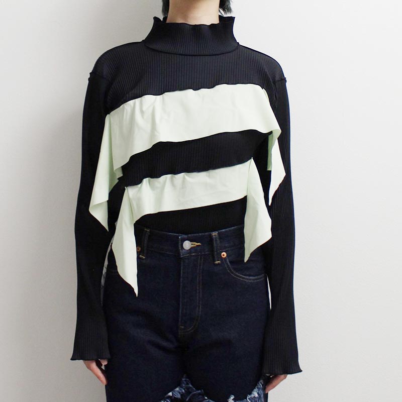 TODO WAVE LONG SLEEVE HIGH-NECK TYPE -BLACK- | IN ONLINE STORE