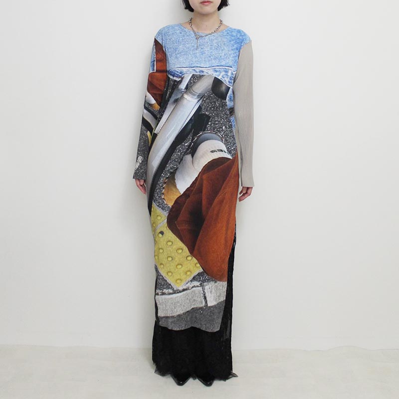 GRAPHIC WAVE DRESS -2.COLOR-