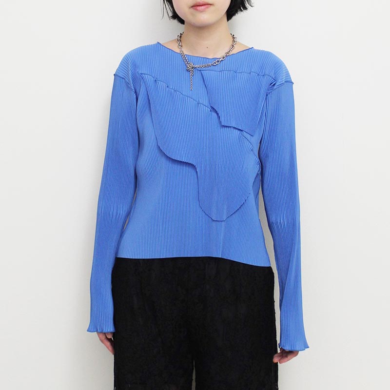 TODO WAVE LONG-SLEEVE TOP -BLUE-