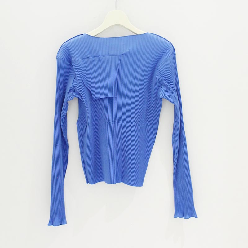 TODO WAVE LONG-SLEEVE TOP -BLUE-