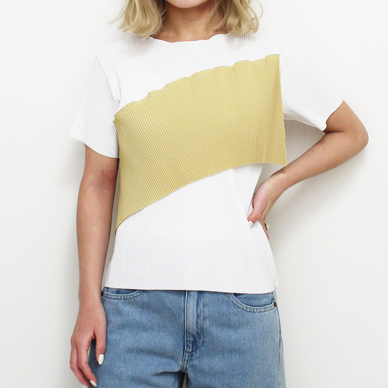 SPIRAL WAVE SHORT SLEEVE TOP -2.COLOR-