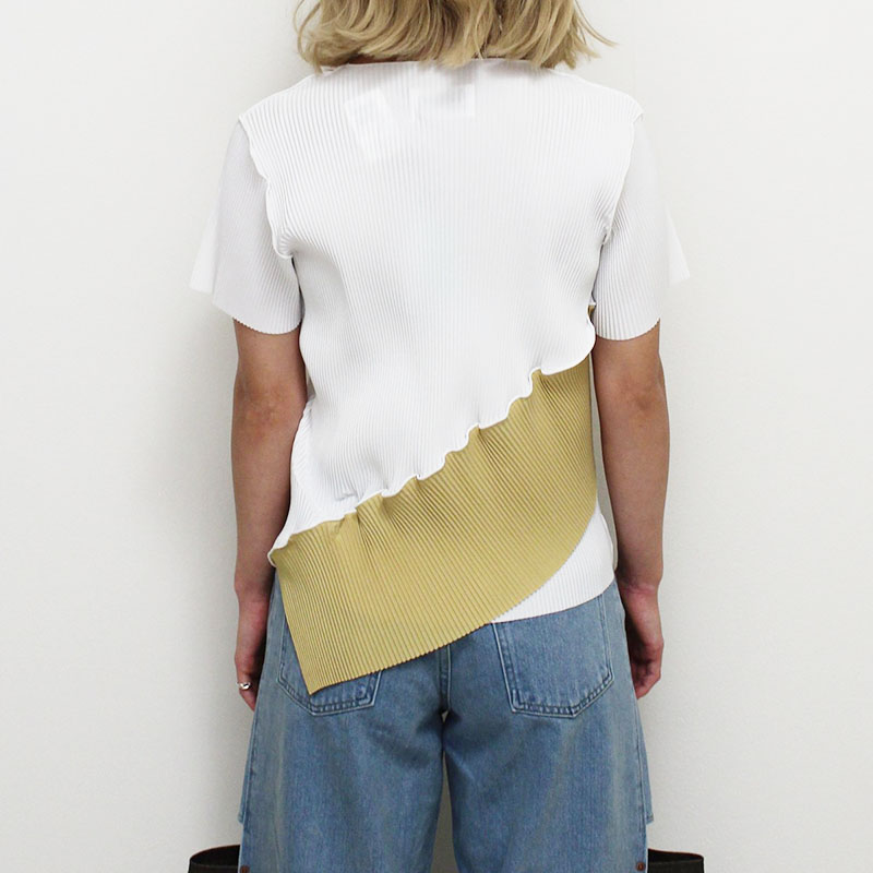 SPIRAL WAVE SHORT SLEEVE TOP -2.COLOR-