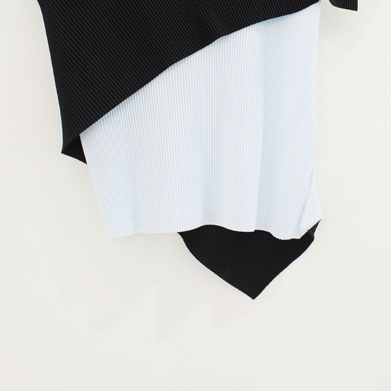 SPIRAL WAVE SHORT SLEEVE TOP -2.COLOR-