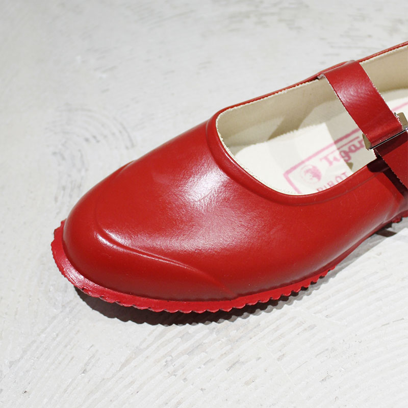OPANAK STRAP RUBBER SHOES -RED-