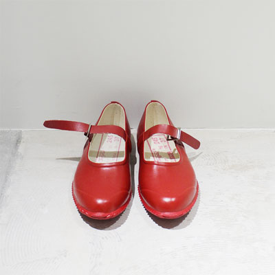 OPANAK STRAP RUBBER SHOES -RED-