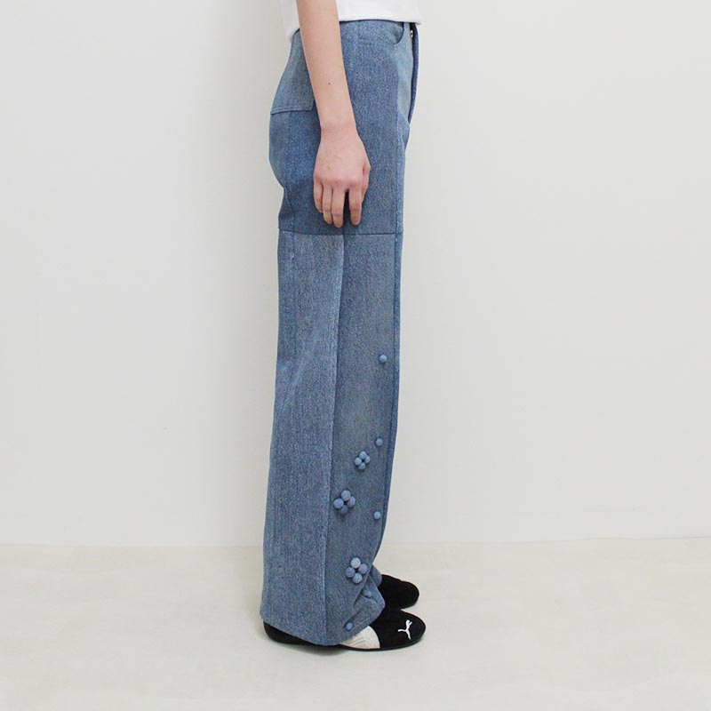 ASH DENIM TROUSER -BLUE-