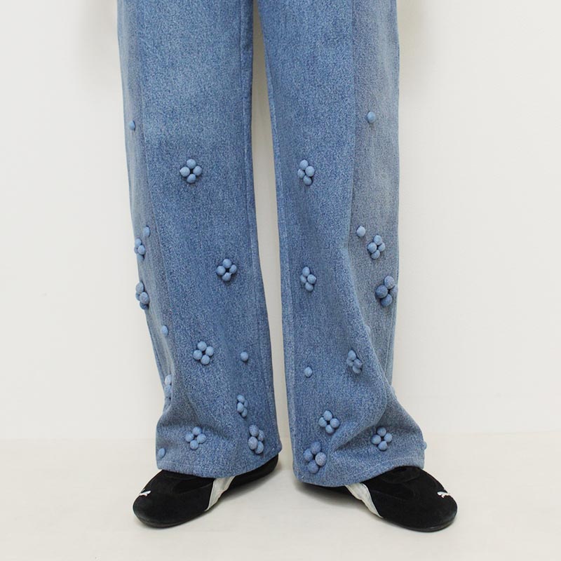 ASH DENIM TROUSER -BLUE-