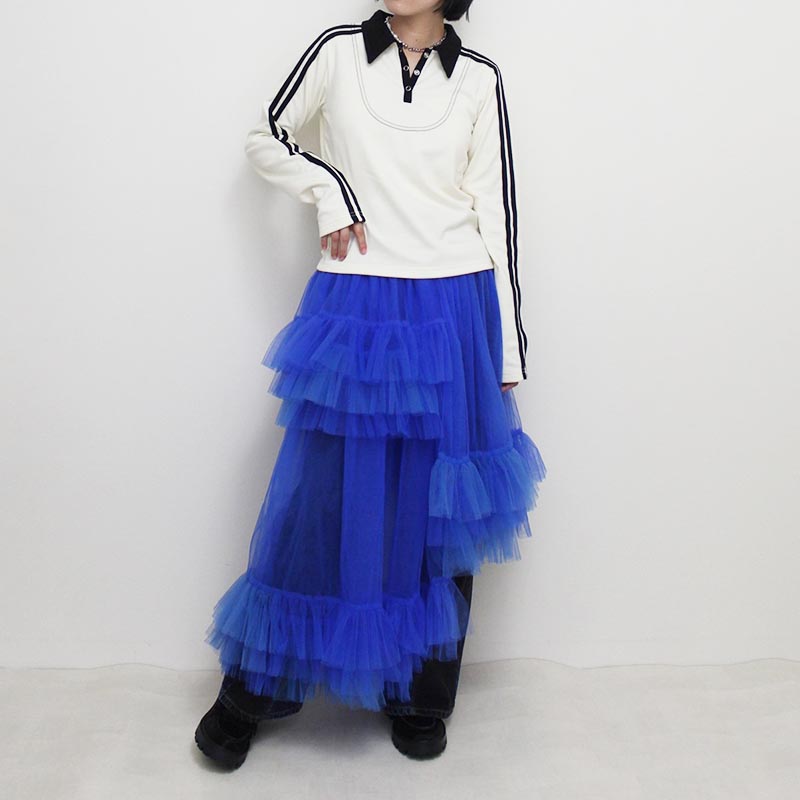 ASYMMETRIC TULLE SK -3.COLOR-