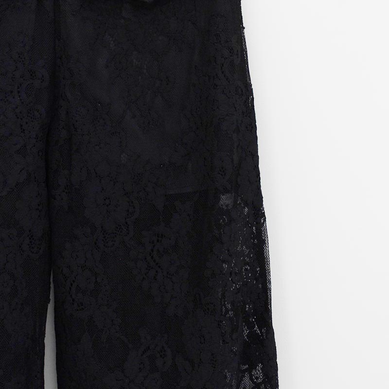 TULLE LAYERED LACE PT -BLACK-